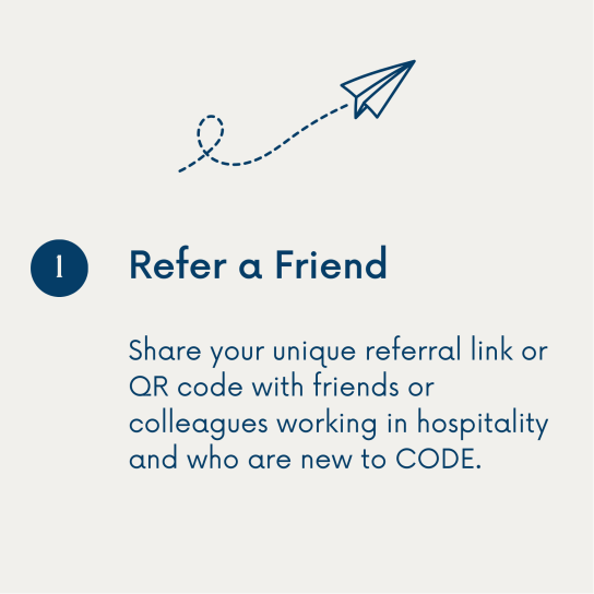 Refer a Friend - invite friends or colleagues to CODE