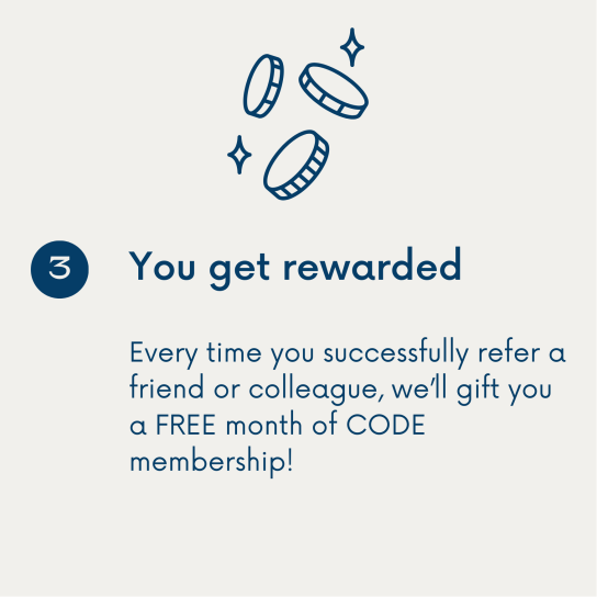 You get rewarded - earn a free month every time you refer a friend